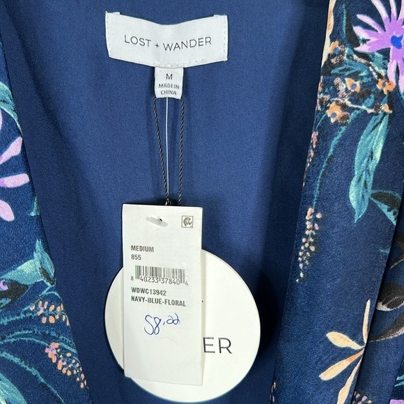 Lost + Wander Eva Floral Long Sleeve Mini Dress Size M - Picture 7 of 12